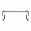 Furniture of America Syann Contemporary Glass Top Coffee Table in Chrome