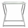 Furniture of America Syann Contemporary Glass Top End Table in Chrome