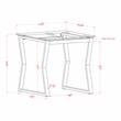 Furniture of America Syann Contemporary Glass Top End Table in Chrome
