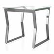 Furniture of America Syann Glass Top 2-Piece Coffee Table Set in Chrome