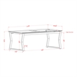 Furniture of America Syann Glass Top 2-Piece Coffee Table Set in Chrome