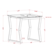 Furniture of America Syann Glass Top 2-Piece Coffee Table Set in Chrome