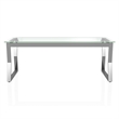 Furniture of America Syann Glass Top 2-Piece Coffee Table Set in Chrome