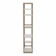 Furniture of America Evvi Contemporary Metal 6-Shelf Bookcase in Gold Champagne