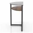 Furniture of America Barker Industrial Glass Top Console Table in Black Chrome