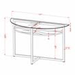 Furniture of America Barker Industrial Glass Top Console Table in Black Chrome