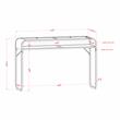 Furniture of America Mexller Contemporary Glass Top Console Table in Gold