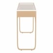 Furniture of America Mexller Contemporary Glass Top Console Table in Gold
