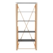Furniture of America Abair Contemporary Glass Shelves Bookcase in Gold