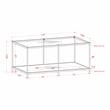 Furniture of America Mendry Metal 1-Shelf Coffee Table in Blue