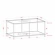 Furniture of America Mendry Metal 1-Shelf Coffee Table in Red