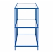 Furniture of America Mendry Metal 2-Shelf Console Table in Blue