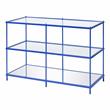 Furniture of America Mendry Metal 2-Shelf Console Table in Blue