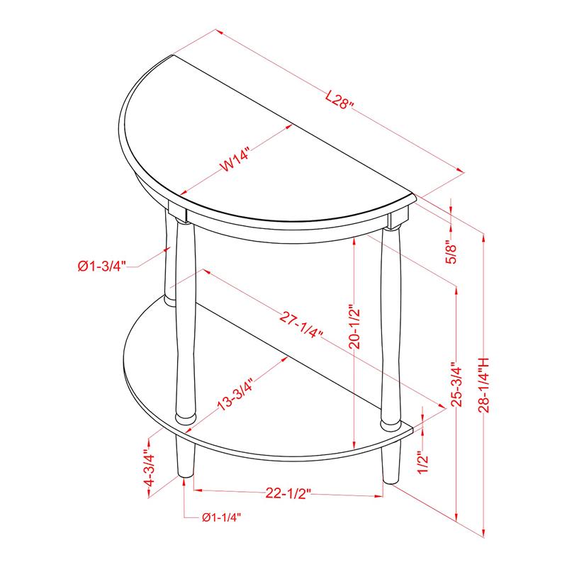 Furniture Of America Viceroy Wood Demi Round Console Table In Antique Blue Cymax Business Furniture Of America Viceroy Wood Demi, 1 2 Round Console Table