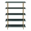 Furniture of America Teviot Contemporary Wood 5-Tier Bookshelf in Antique Blue