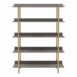 Furniture of America Teviot Contemporary Wood 5-Tier Bookshelf in Antique Gray