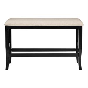 furniture of america arriane wood counter height dining bench