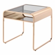 Furniture of America Mexller Contemporary Metal 3-Piece Coffee Table Set in Gold