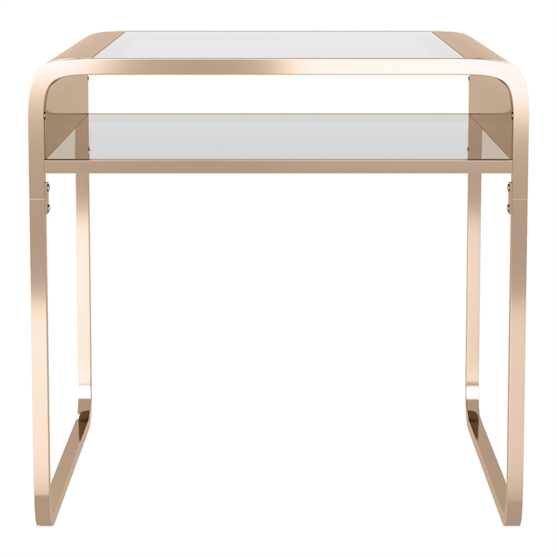 Furniture of America Mexller Contemporary Metal 3-Piece Coffee Table Set in Gold