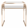 Furniture of America Mexller Contemporary Metal 3-Piece Coffee Table Set in Gold