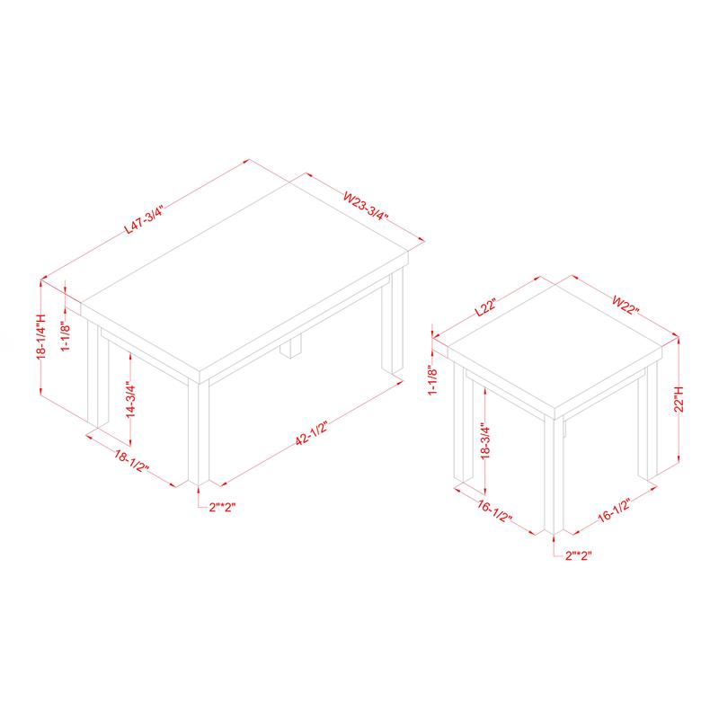 Furniture of America Engraf Wood 3-Piece Coffee Table Set in Rustic Natural Tone