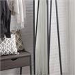 Furniture of America Loeff Metal Coat Stand with Mirror in Matte Black