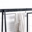 Furniture of America Loeff Metal Coat Stand with Mirror in Matte Black
