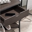 Furniture of America Loeff Metal Coat Stand with Mirror in Matte Black