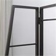 Furniture of America Andora Industrial Metal Coat Stand with Mirror in Black