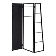 Furniture of America Andora Industrial Metal Coat Stand with Mirror in Black