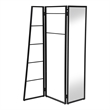 Furniture of America Andora Industrial Metal Coat Stand with Mirror in Black