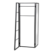 Furniture of America Andora Industrial Metal Coat Stand with Mirror in Black