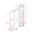 Furniture of America Jovie Industrial Metal Coat Stand with Mirror in White