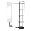 Furniture of America Jovie Industrial Metal Coat Stand with Mirror in White