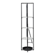 Furniture of America Jovie Industrial Metal Coat Stand with Mirror in White