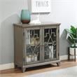 Furniture of America Garville Transitional Wood 2-Shelf Hallway Cabinet in Gray