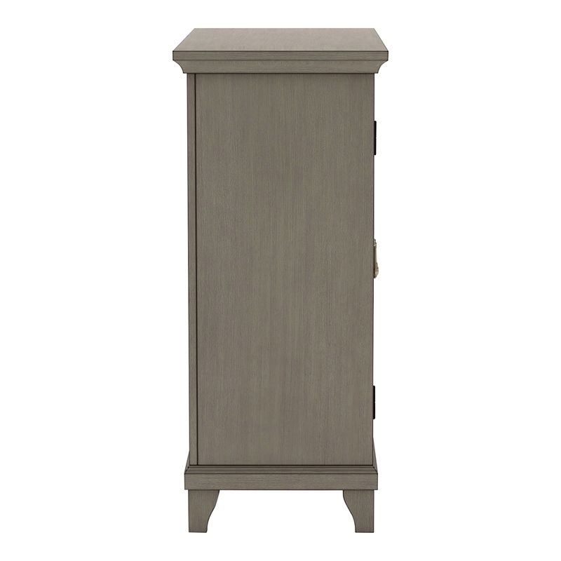 Furniture of America Garville Transitional Wood 2-Shelf Hallway Cabinet in Gray