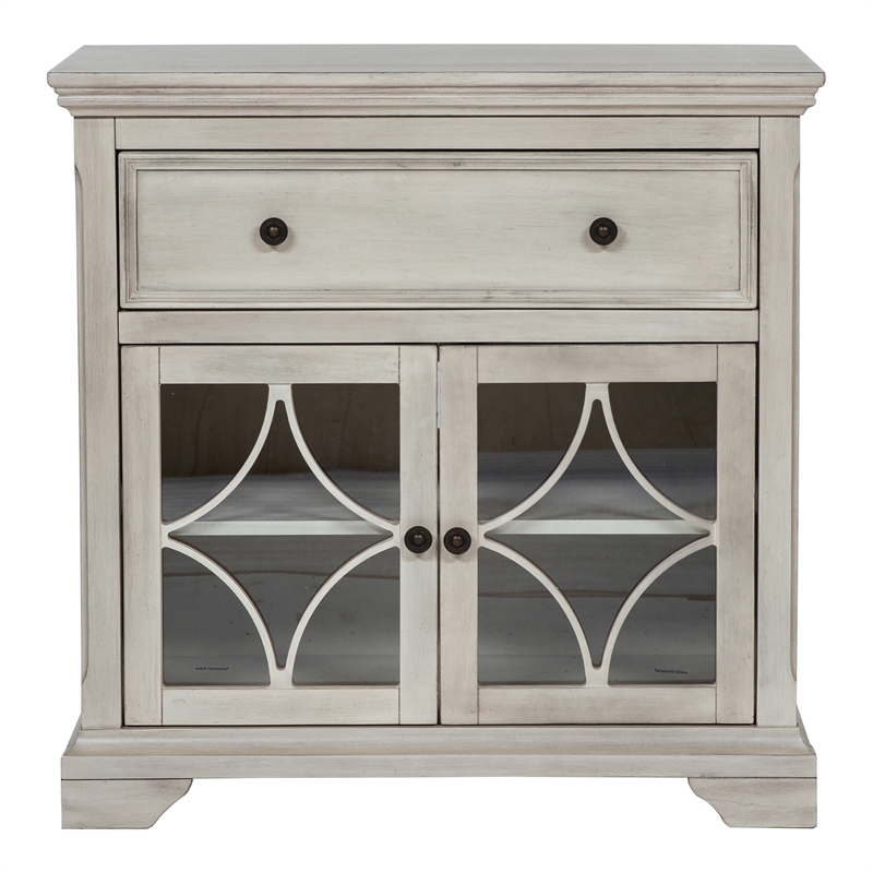 Furniture of America Armfal Wood 1-Drawer Hallway Cabinet in Antique White