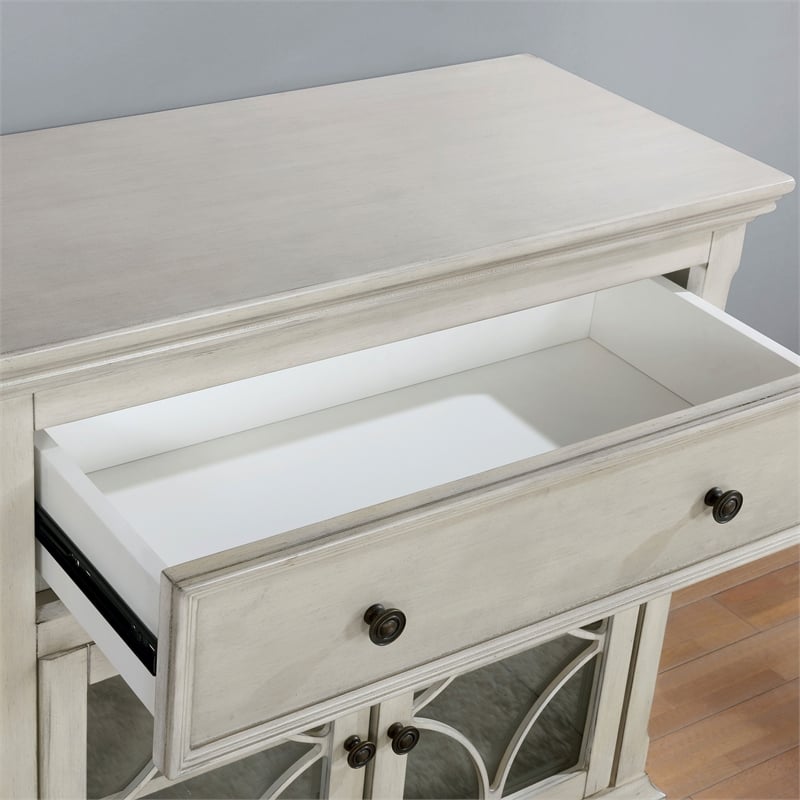 Furniture of America Armfal Wood 1-Drawer Hallway Cabinet in Antique White