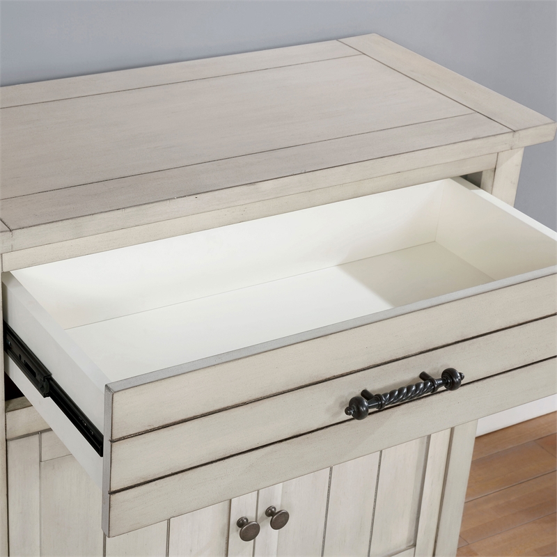 Furniture of America Bombas Wood 1-Drawer Hallway Cabinet in Antique White