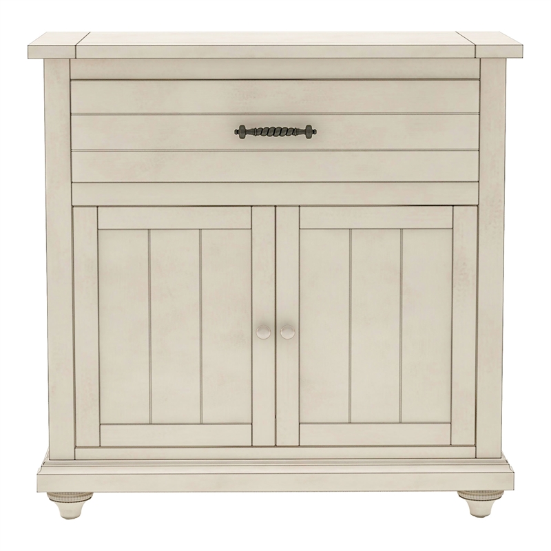 Furniture of America Bombas Wood 1-Drawer Hallway Cabinet in Antique White