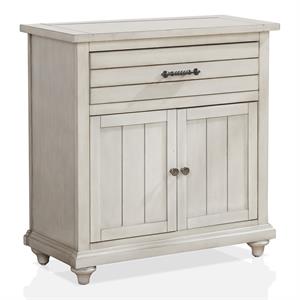 furniture of america bombas wood 1-drawer hallway cabinet in antique white