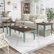 Furniture of America Condway Wood 3-Piece Coffee Table Set in Antique Blue