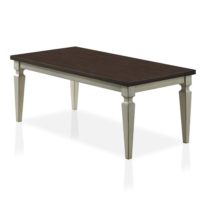 Furniture of America Condway Wood 3-Piece Coffee Table Set in Antique White