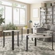 Furniture of America Marwell Metal 3-Piece Coffee Table Set in Antique White