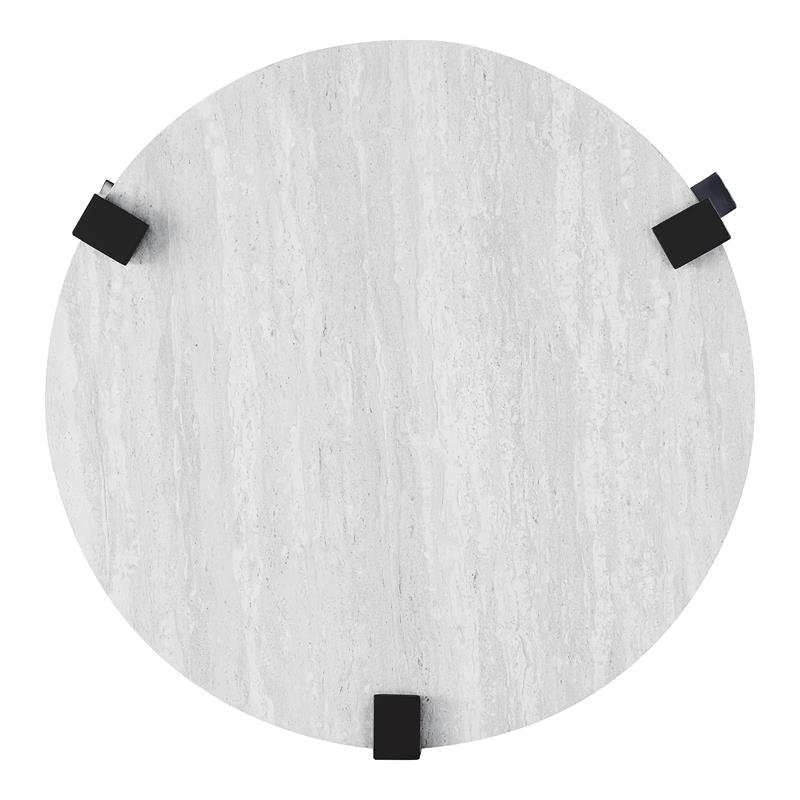 Furniture of America Marwell Metal 3-Piece Coffee Table Set in Antique White