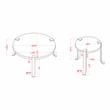 Furniture of America Marwell Metal 3-Piece Coffee Table Set in Antique White