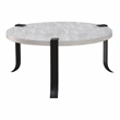 Furniture of America Marwell Metal 3-Piece Coffee Table Set in Antique White