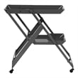Furniture of America Prescotty Contemporary Metal Foldable Serving Cart in Black