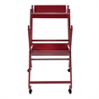 Furniture of America Prescotty Contemporary Metal Foldable Serving Cart in Red